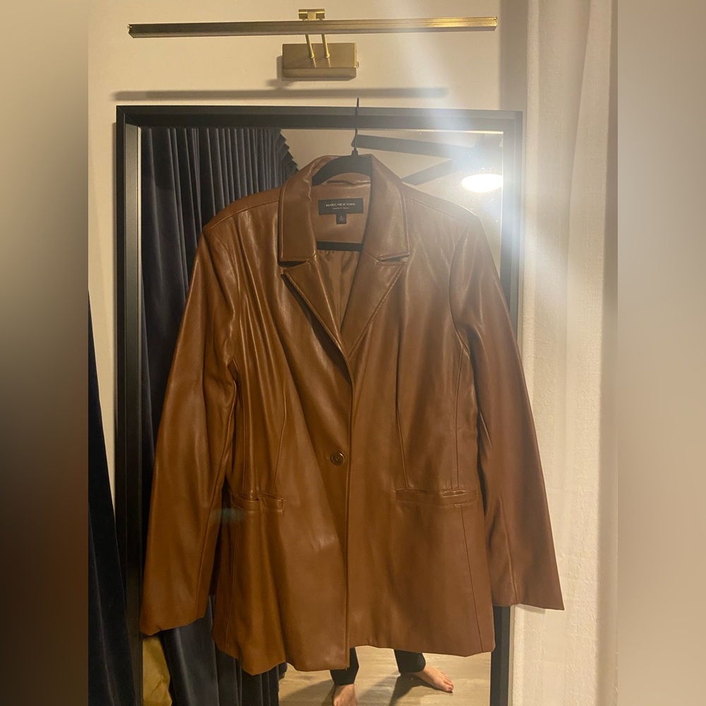 Marc New York Faux Leather Women's Blazer Jacket